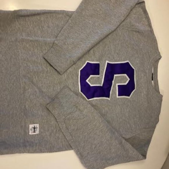 Men's Grey Stussy Sweat Top Size Medium - Picture 1 of 4